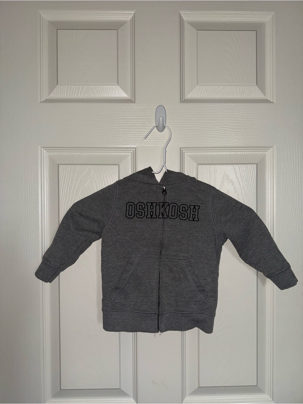 OshKosh B'gosh Dark Gray Hooded Zip Sweatshirt for Kids